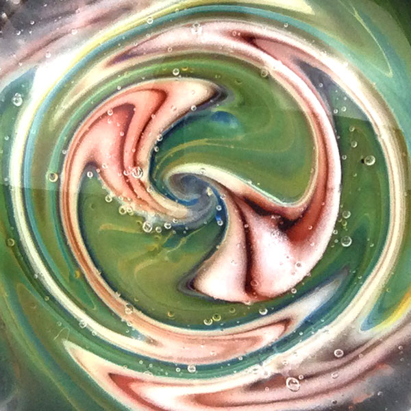 Green and Pink Wig-Wag Pendant by Bill Futer - Image 3